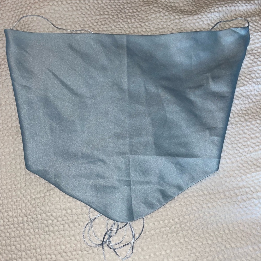 Strapless Satin Tie Back Top